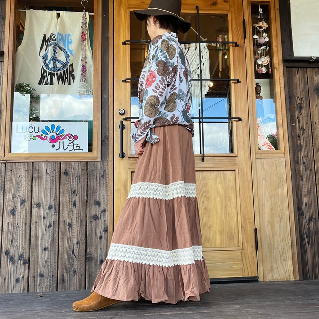 ボヘミアンマキシ丈スカート