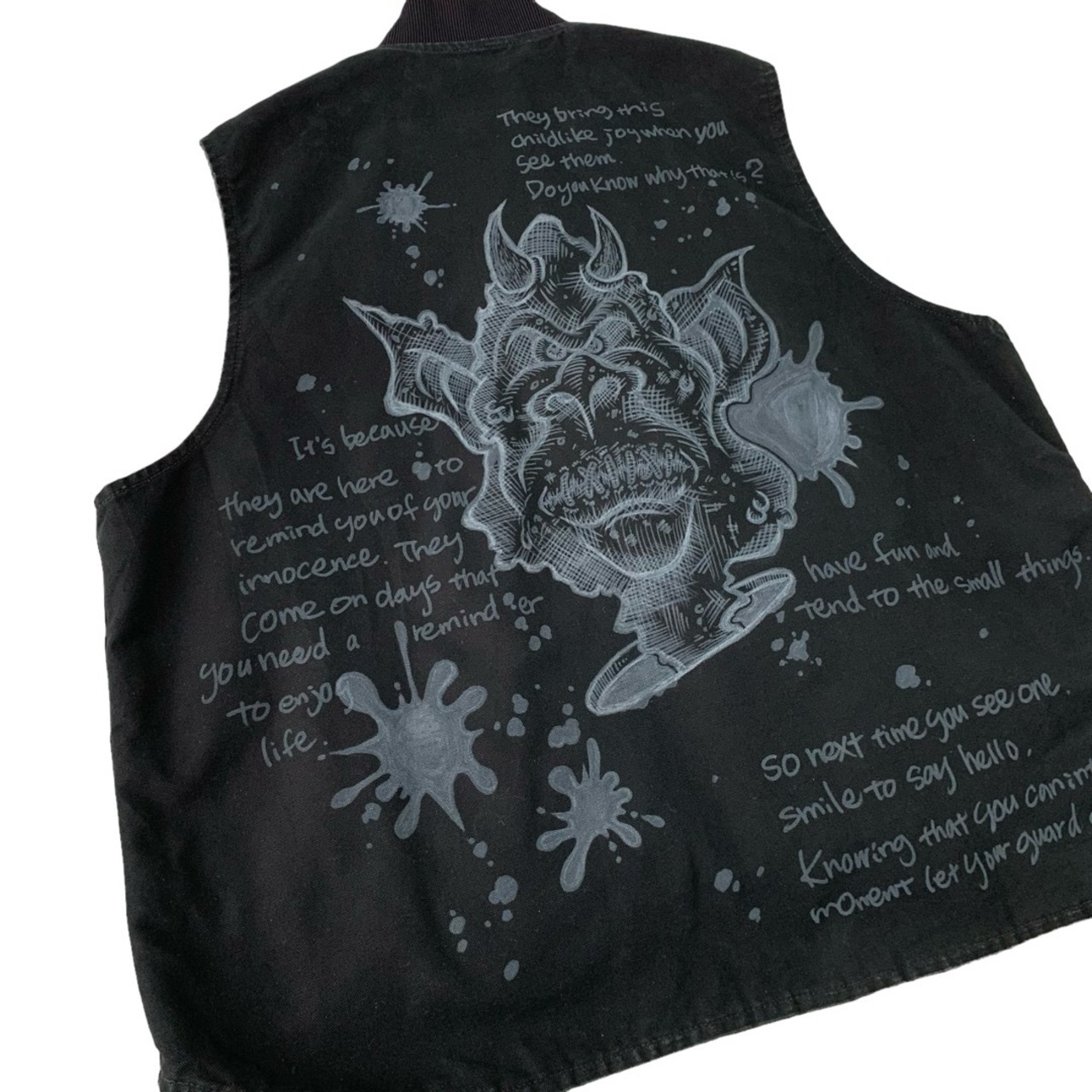 ♾OLD carhartt♾ Hand painting vintage duck vest MADE IN MEXICO 