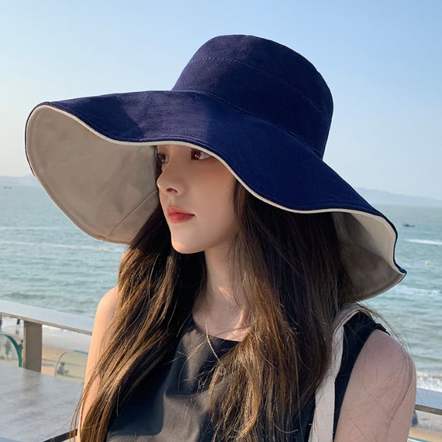 帽子の女 レディース 帽子 動画あり UVカット 日焼け防止 14cmつば 折りたたみ