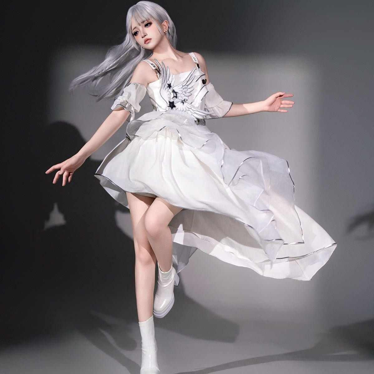 白翼セレスティアルアシメドレスセット | Maiden's Rêve