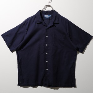 Mint XL Caldwell ネイビー ガーゼ織り コットン Polo Ralph Lauren ポロラルフローレン 半袖開襟シャツ
