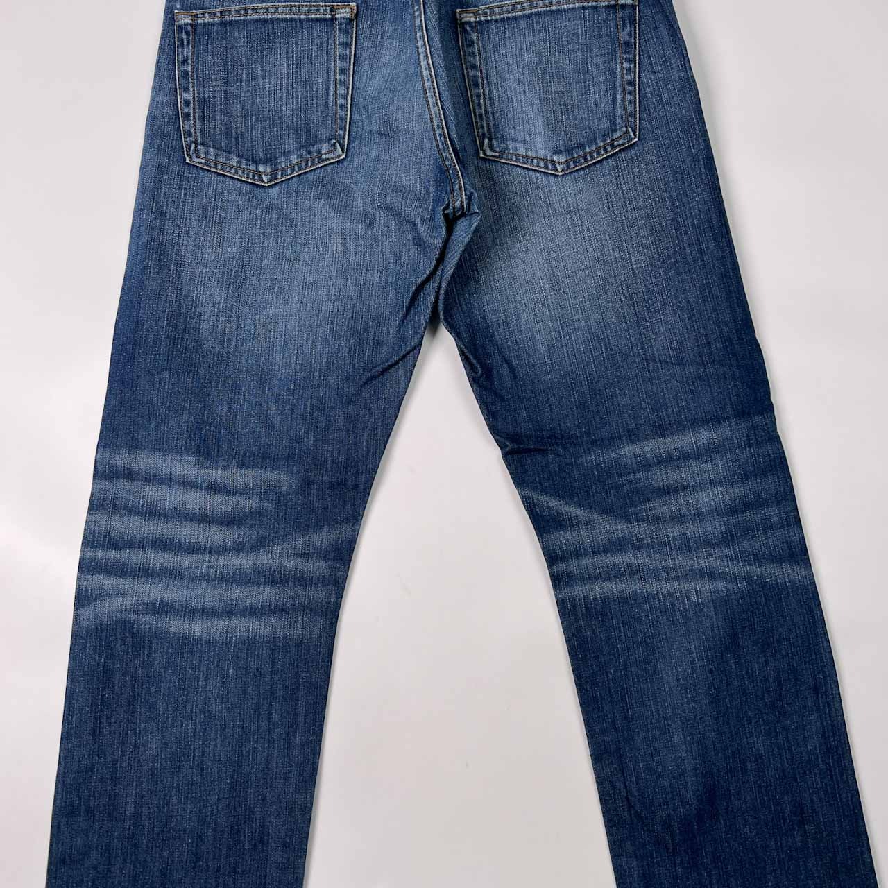 USA製 Brooks Brothers ブルックスブラザーズ デニム パンツ ジーンズ W33 /SLIM FIT/メンズ/アメリカ製/革パッチ/縦落ち加工/スーピマコットン