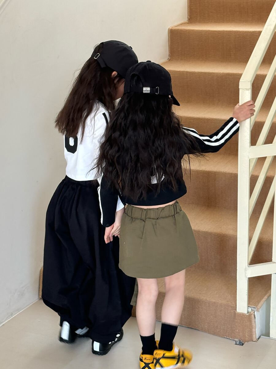 8サイドラインショート丈Tシャツ