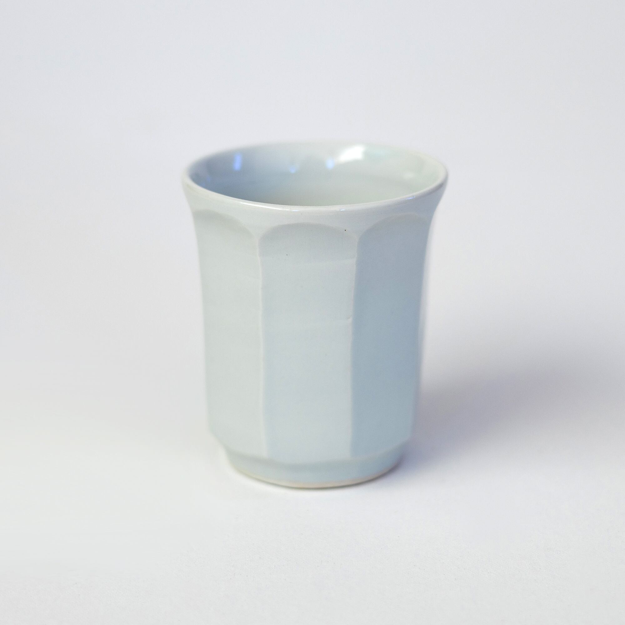 〔白釉　面取花入〕　雅夫 fed66f905ca48f3dfaf80dfcd4723d