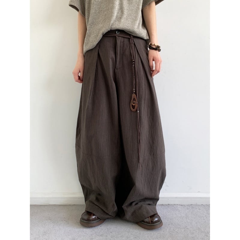 jiwuusビッグシルエットコーデュロイワイドパンツ