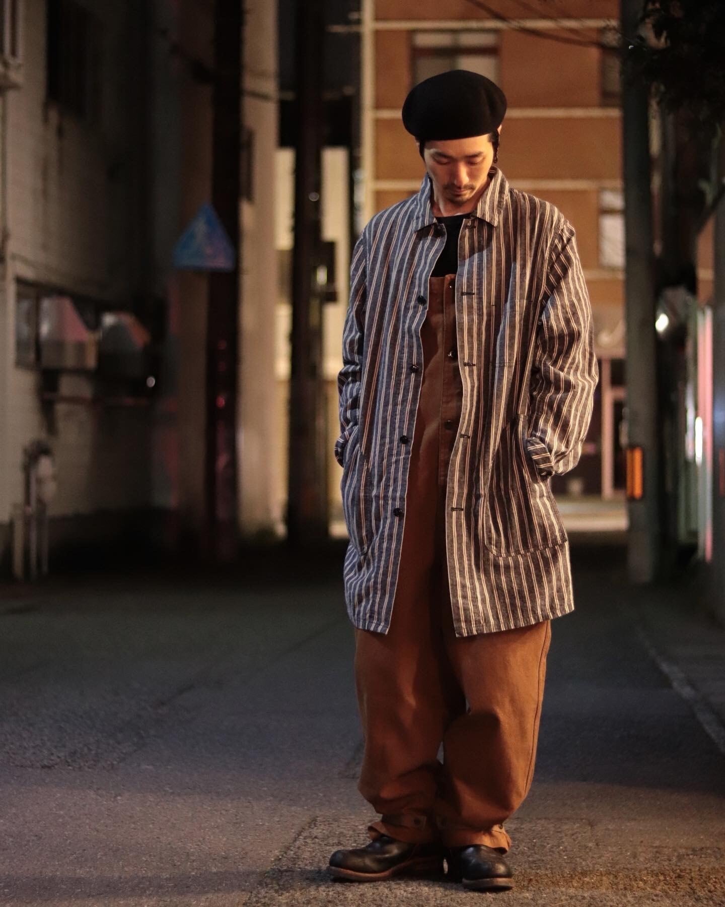 FULLCOUNT/フルカウント COTTON LINEN STRIPE ATELIER COAT 2977 FULLCOUNT/フルカウント COTTON LINEN STRIPE ATELIER COAT 2977