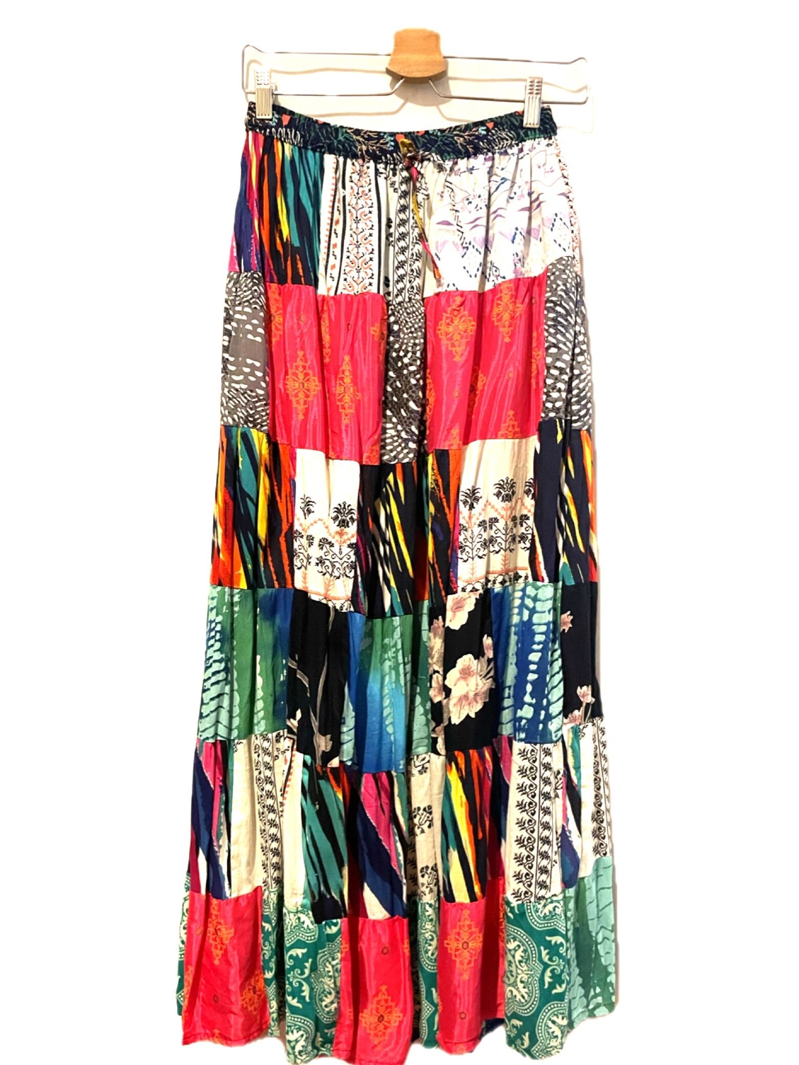 スカート ロングスカート パッチワーク アジアンスカート エスニック  