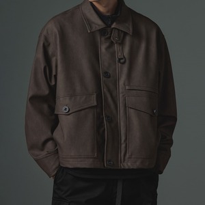 フェイクレザーブルゾン　964