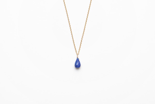 drop cut stone necklace - lapis lazuli