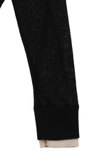 CLANE W FACE BICOLOR SHEER CARDIGAN