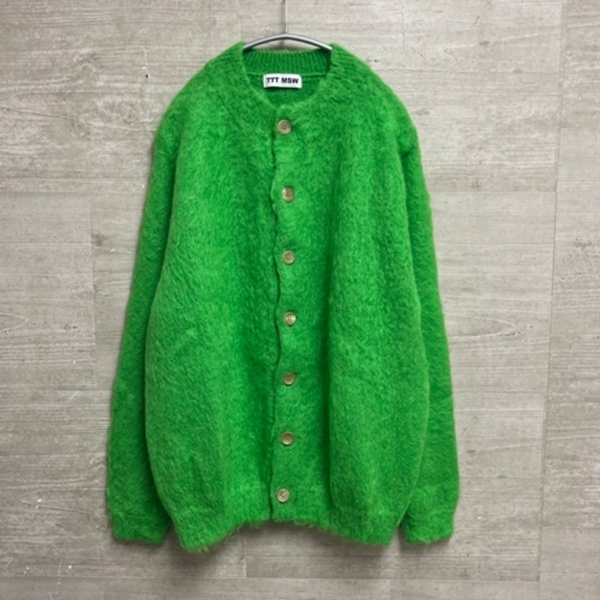 TTT_MSW ティー MOHAIR CARDIGAN 22SS グリーン L 【中目黒b04 