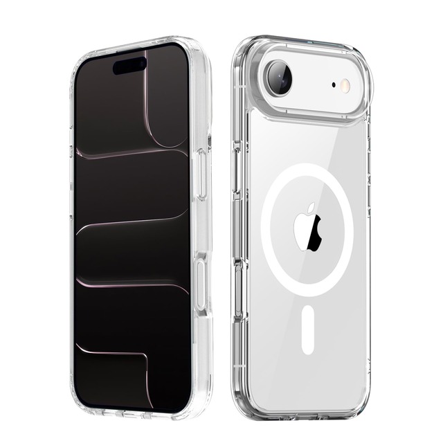 【TIFIYA】iPhone Air 専用 ケース クリア マグネット搭載 薄型 黄変防止 車載ホルダー対応(透明)