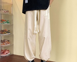 【韓国ファッション】ストリートロゴシンプルパンツ カジュアルレギンス スウェットパンツ