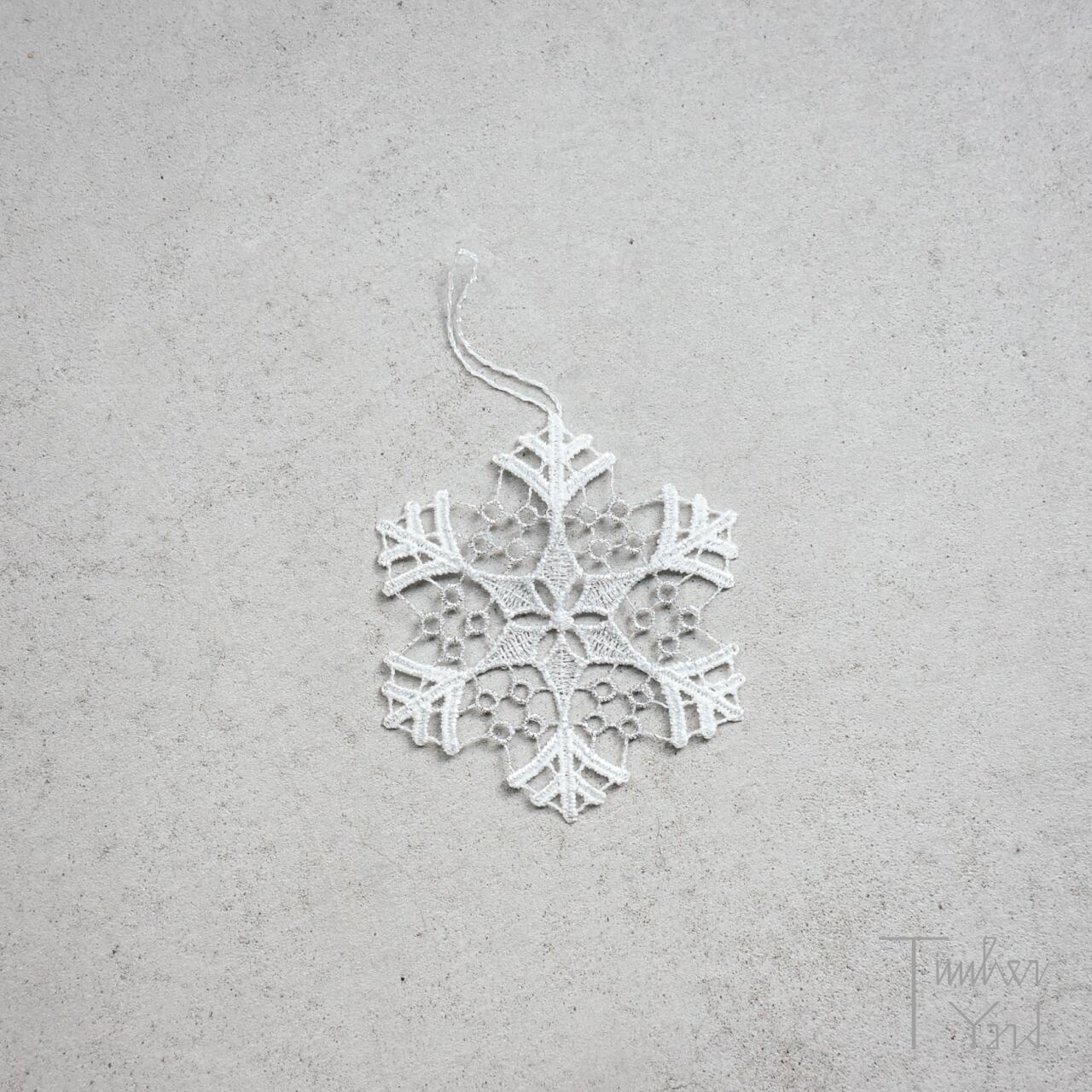 オーナメントレース スノークリスタル 6枚セット / シルバー