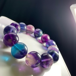 18 大玉☆濃いグラデーションフローライト ブレスレット