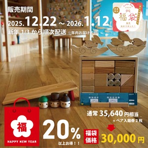 【長門おもちゃ美術館おすすめ　木のおもちゃセット福袋】1個限定！（税込み30,000円）