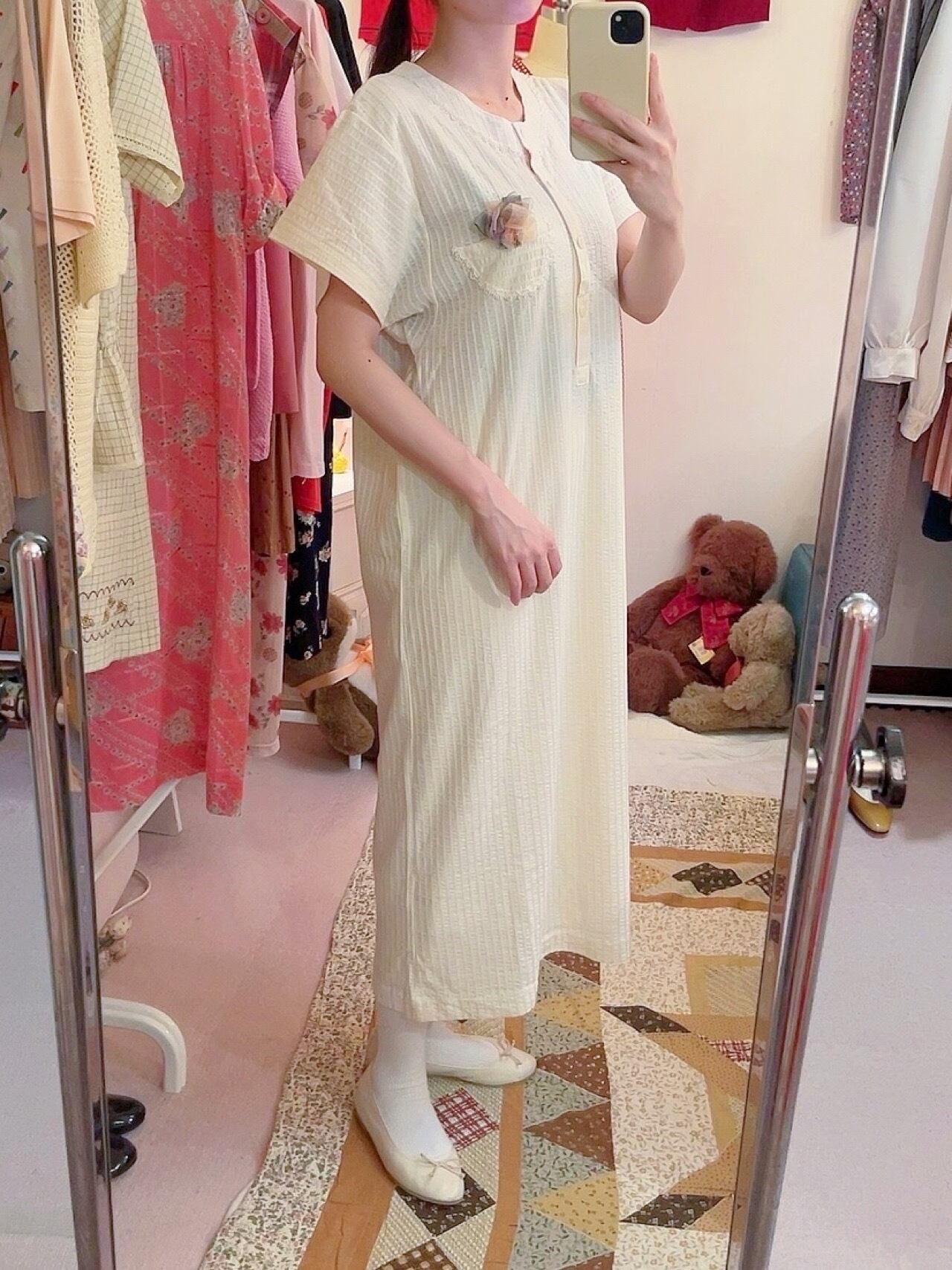 flower pocket neglige one-piece