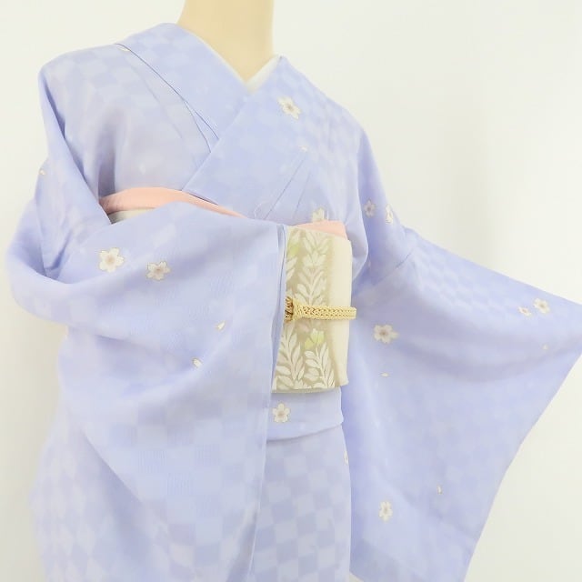 新品 紋紗 夏着物“優美な夏のシルエット”正絹 仕付け糸付 小紋 3432 