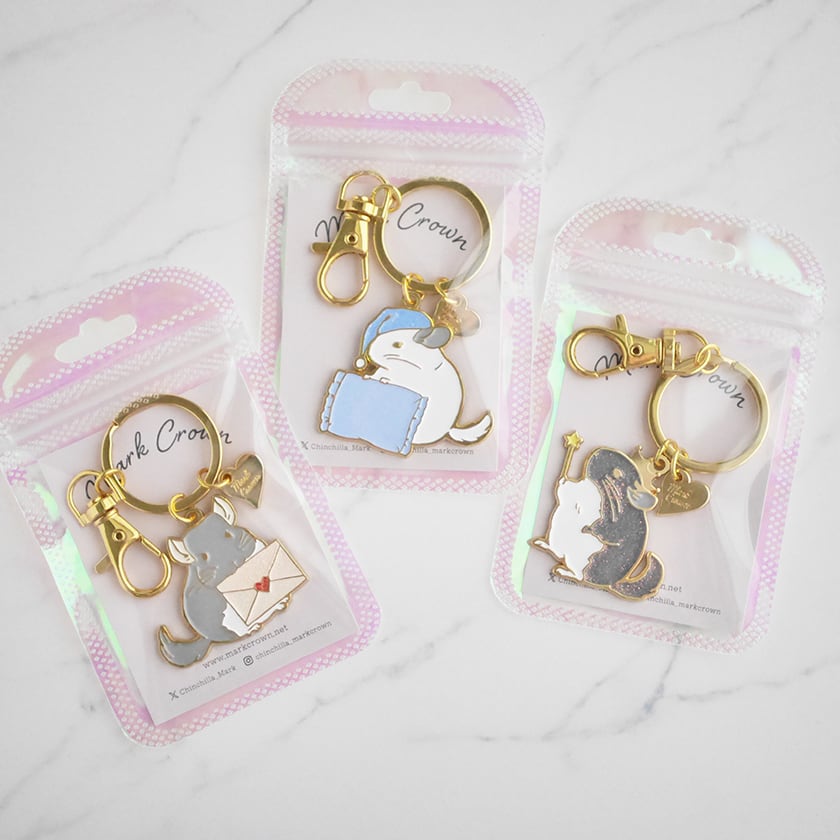 メタルキーホルダー | チンチラ雑貨MarkCrown｜チンチラモチーフの