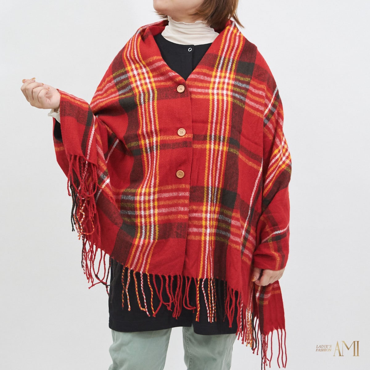 大判 チェック マフラー | AMI