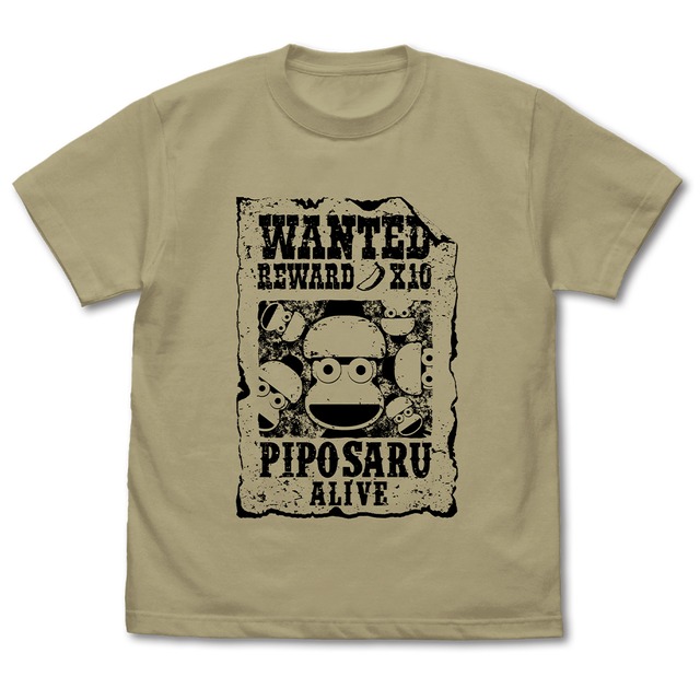 サルゲッチュ 6785-1576 ピポサル WANTED Tシャツ/SAND KHAKI-S/M/L/XL