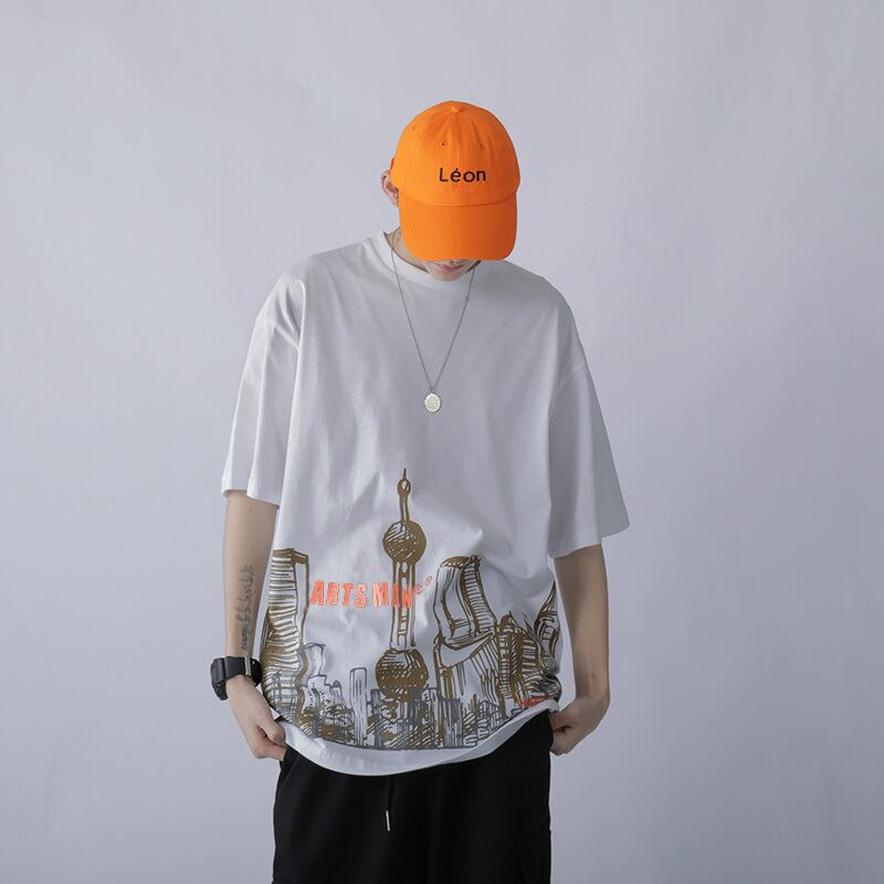 全2色 Tシャツ カットソー プリント カジュアル シンプル