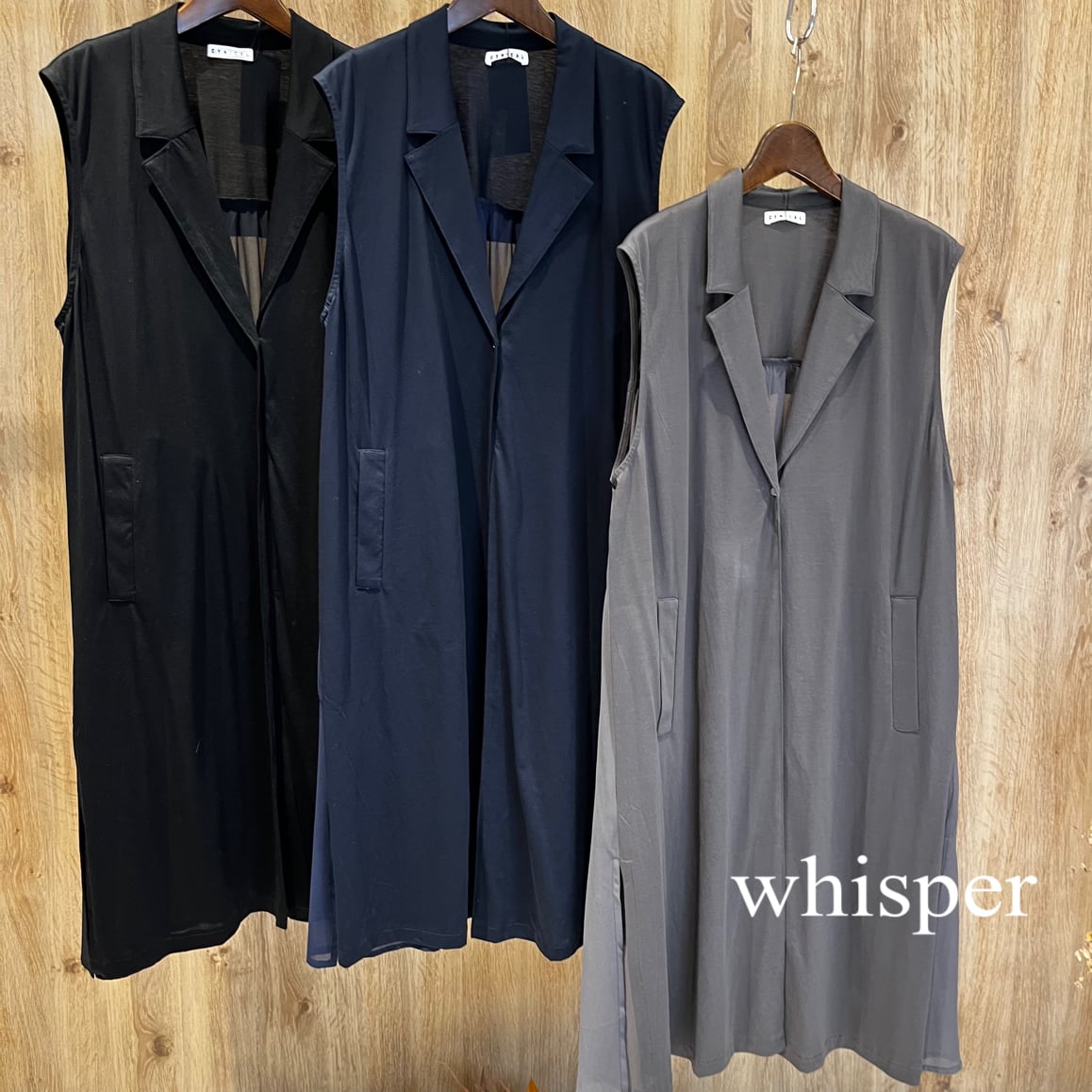 CYNICAL シルケットジョーゼットロングジレ(N) | whispermusee