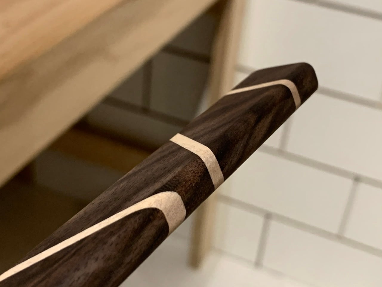 超美品 木製カッターナイフ 寄せ木細工