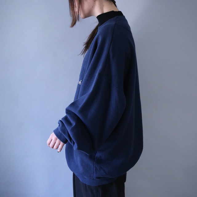 "刺繍" animal design XXL over silhouette sweatshirt