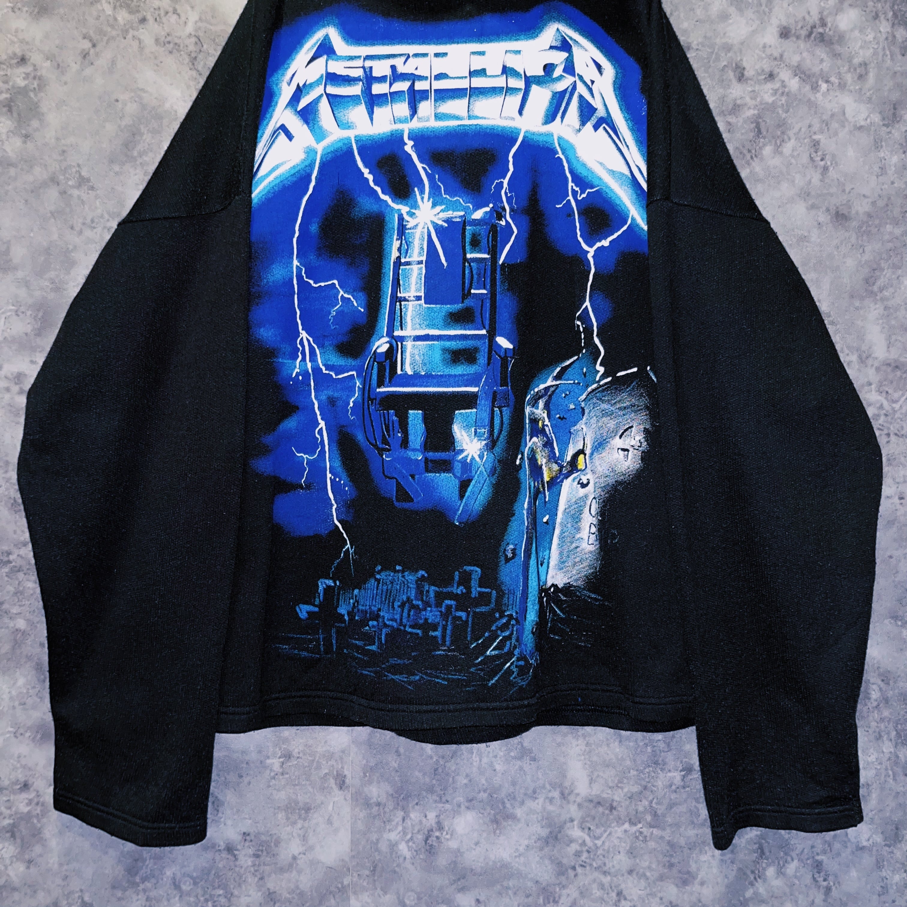 doppio】vintage “METALLICA” Ride the Lightning”logo print design