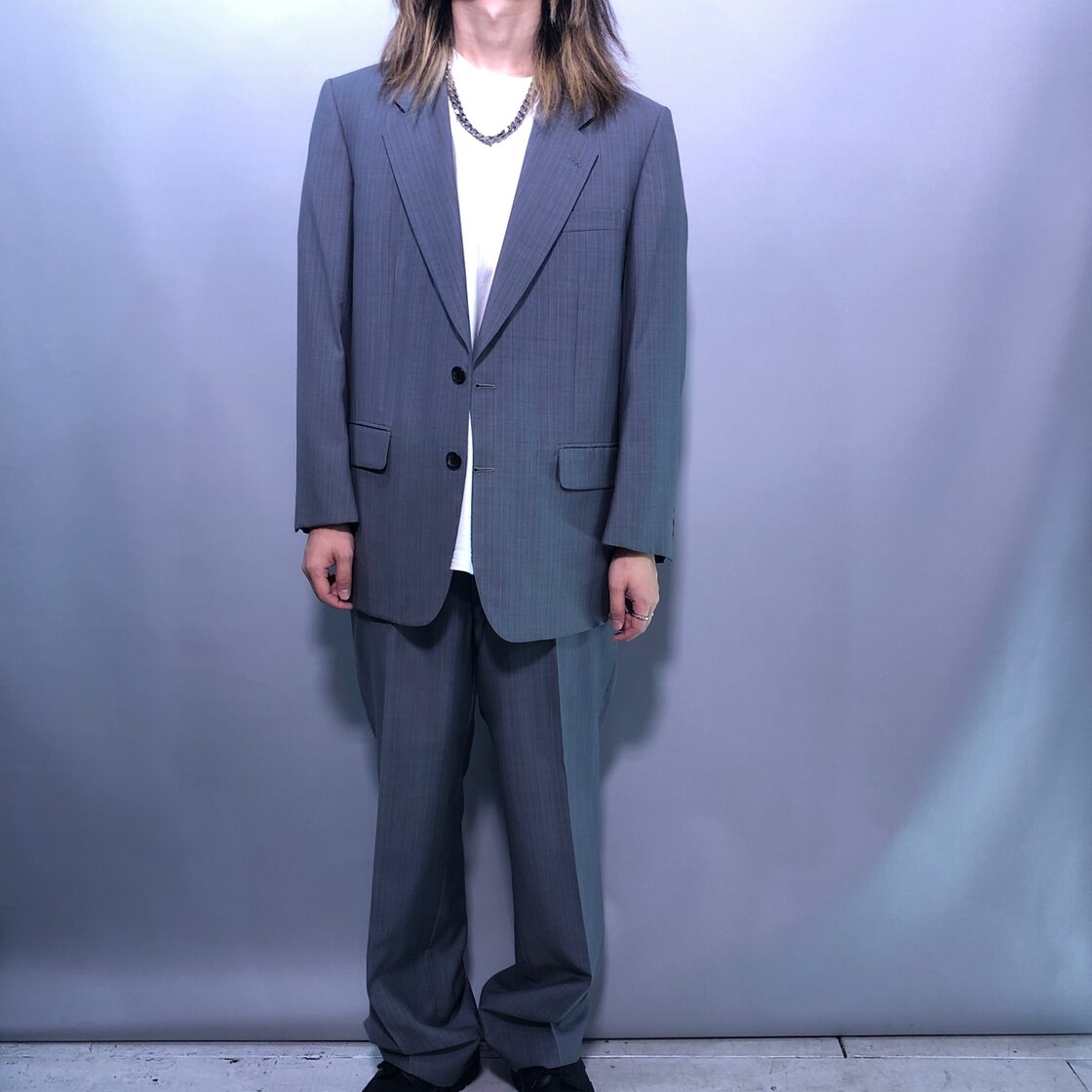Dior Homme スーツ セットアップ 危ない ブラック ストライプ L 