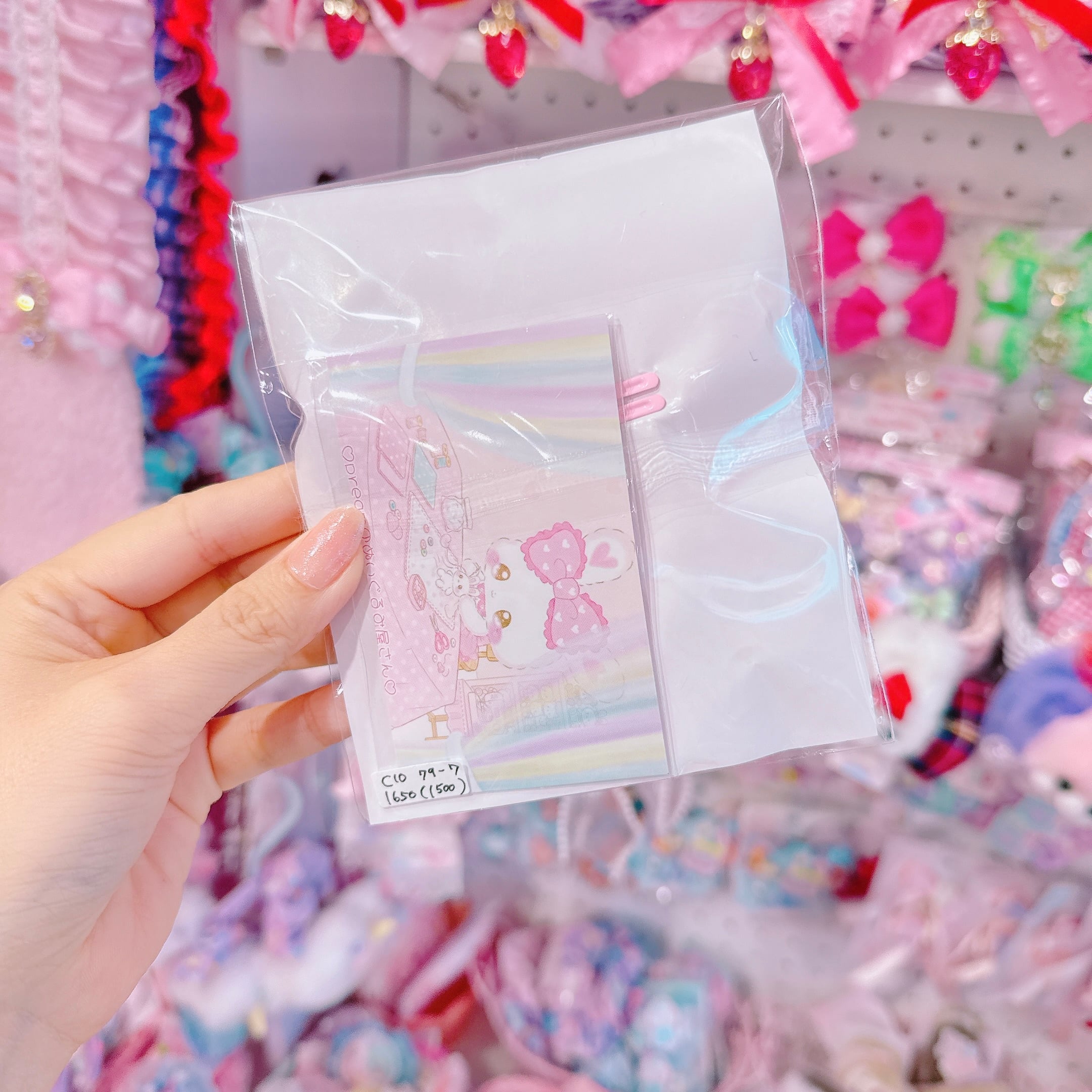 【C10】79-7ふりふりリボンヘアクリップ