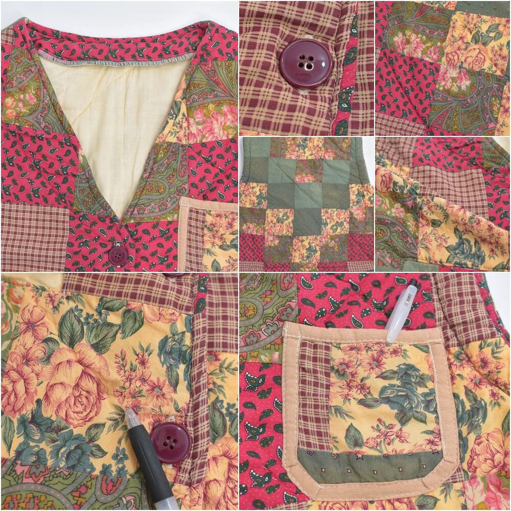 Remake ハンドメイド デザイン リメイク パッチワーク キルト ベスト