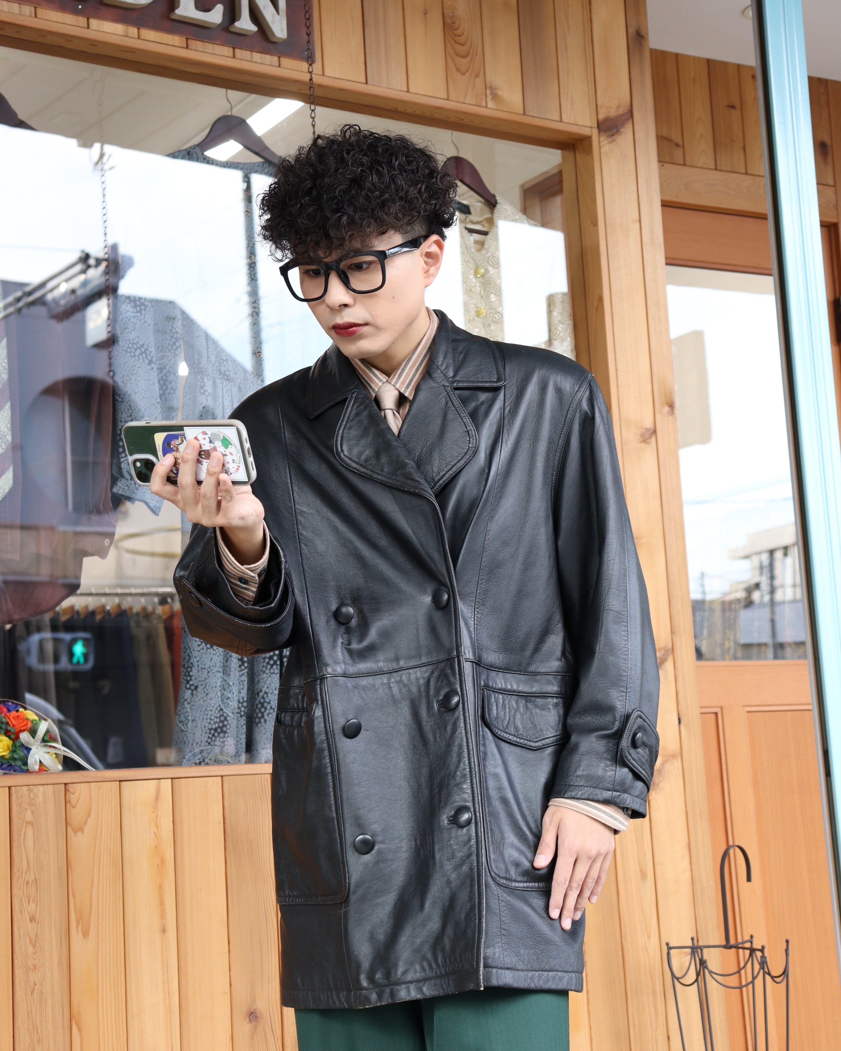 vintage lamb leather jacket