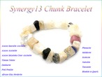 シナジー13チャンクブレスレット（サウラライト・アゼツライトベース）