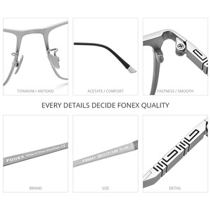 Geometric Line Temple Titanium Glasses -square- / ジオメトリック ライン テンプル チタン メガネ -スクエア-