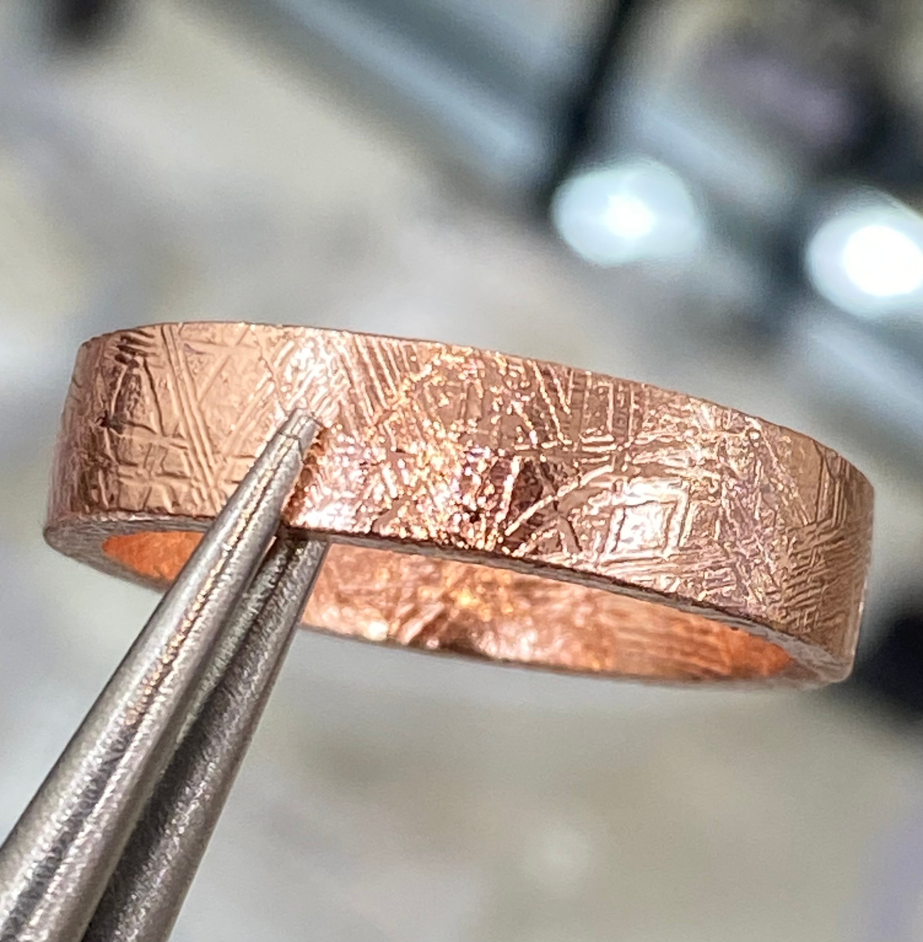 アルタイ隕石 メテオライト リング　くりぬき　指輪　鉄隕石｜内径約1.9CM 特選！天然ギベオンくりぬきリング21号 ギベオン指輪 鉄隕石 メテオ