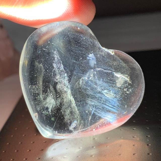 19.天使の梯子☆水晶☆エンジェルラダー 珍しいハートモチーフ♪