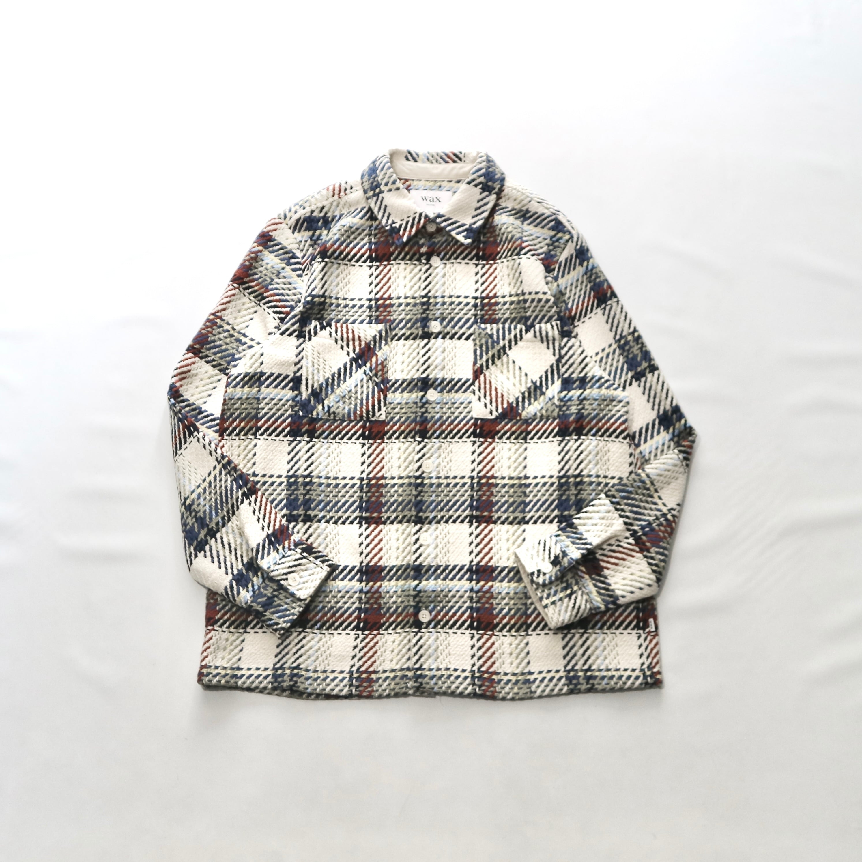 ★新品未使用★ WAX LONDONホワイティングオーバーシャツ Sサイズ WAXLONDON ワックスロンドン ホワイティングオーバーシャツ