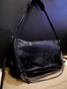 20万★JIMMY CHOO ジミーチュウ MENS バイカーチェーン バッグ 黒★