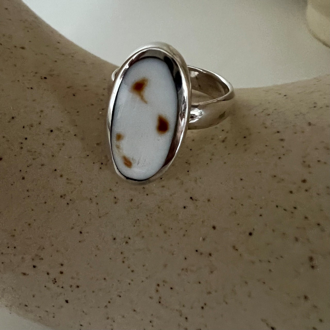 S925 Tiger shell ring<7号/8号>(R40)