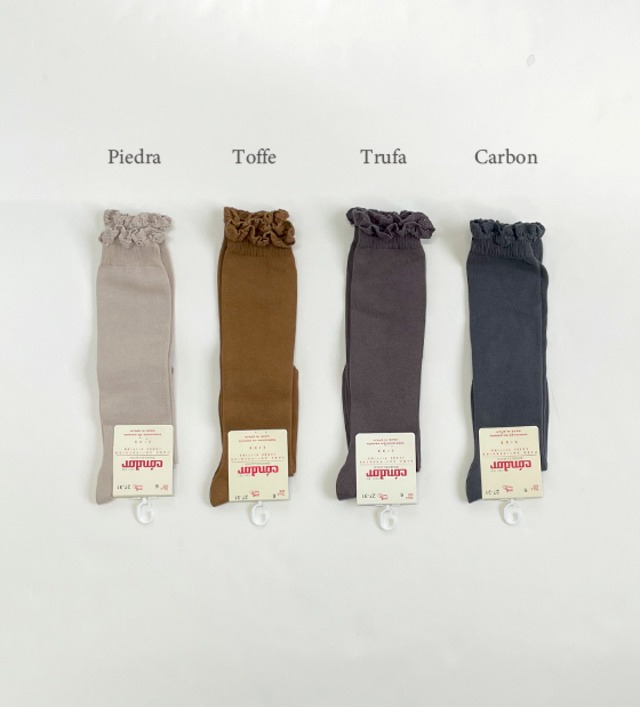 <Condor> Knee socks with lace edging cuff / size4/8