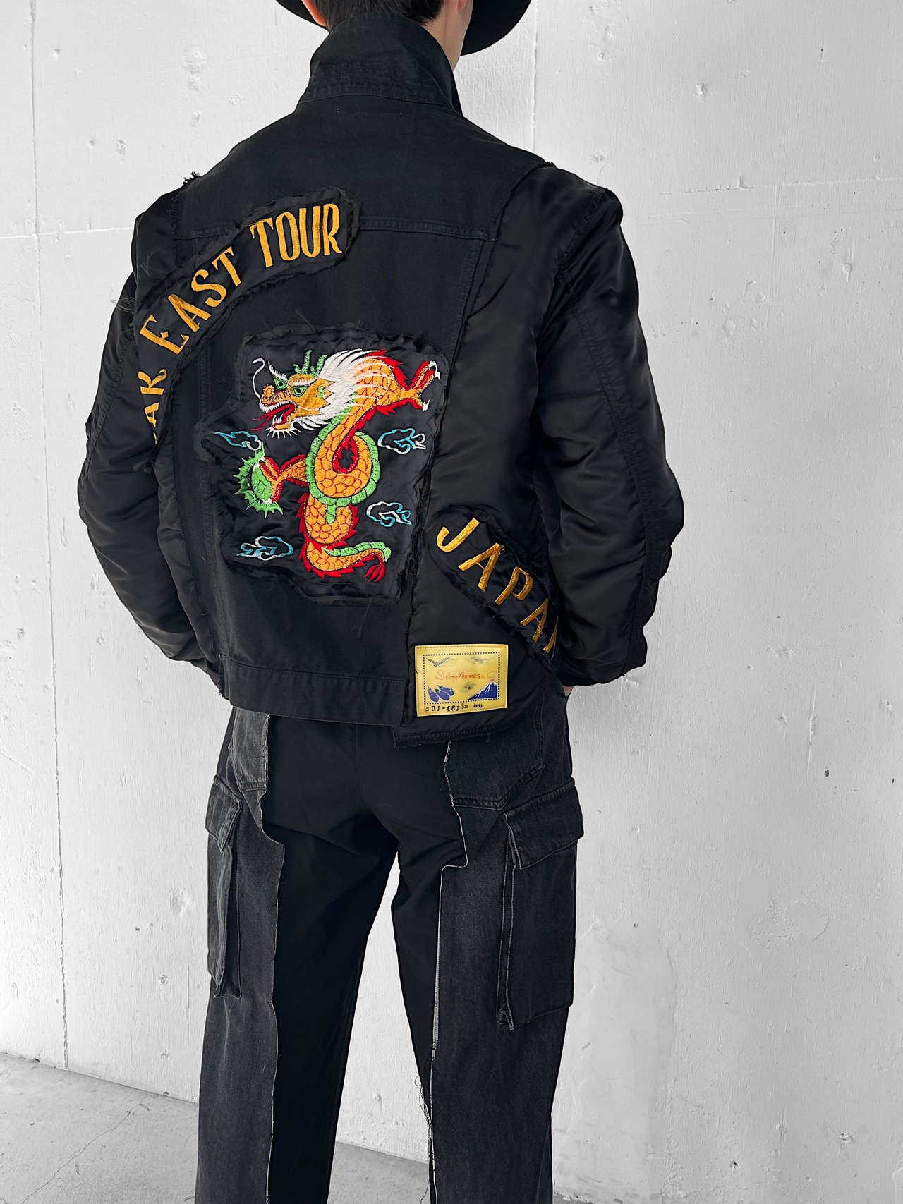 "再構築" Cotton Denim×MA-1 Docking Souvenir Jacket - 11