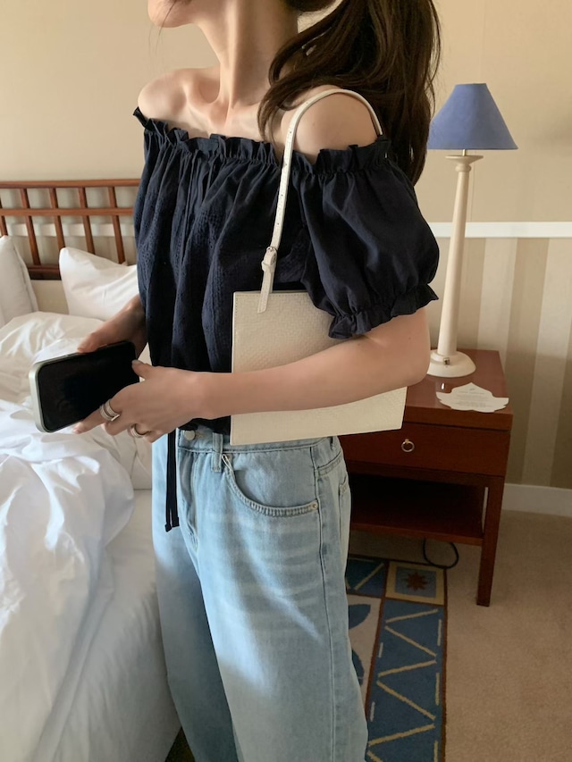 (予約) mellounge / Rosie punching blouse 2color