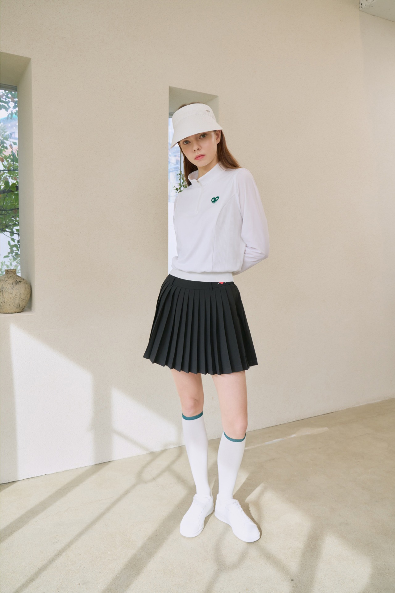 GOXO ゴーエックスオー メタルロゴサマーバイザー ホワイト