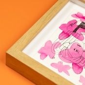 < ナガシまモモ > 原画作品(額付き)「LOVE」