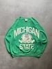 Michigan State Spartans スウェット クルーネック L グリーン AMERICA'S FINEST