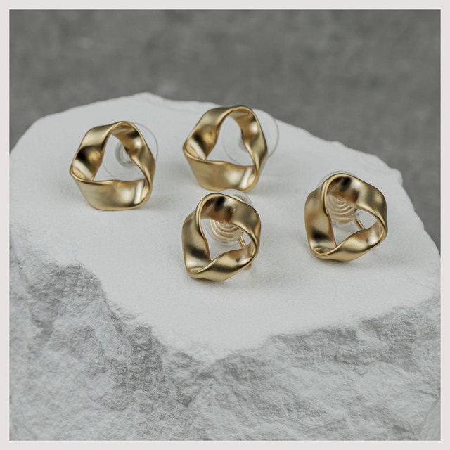 Pierce/Earring -Matte Gold-