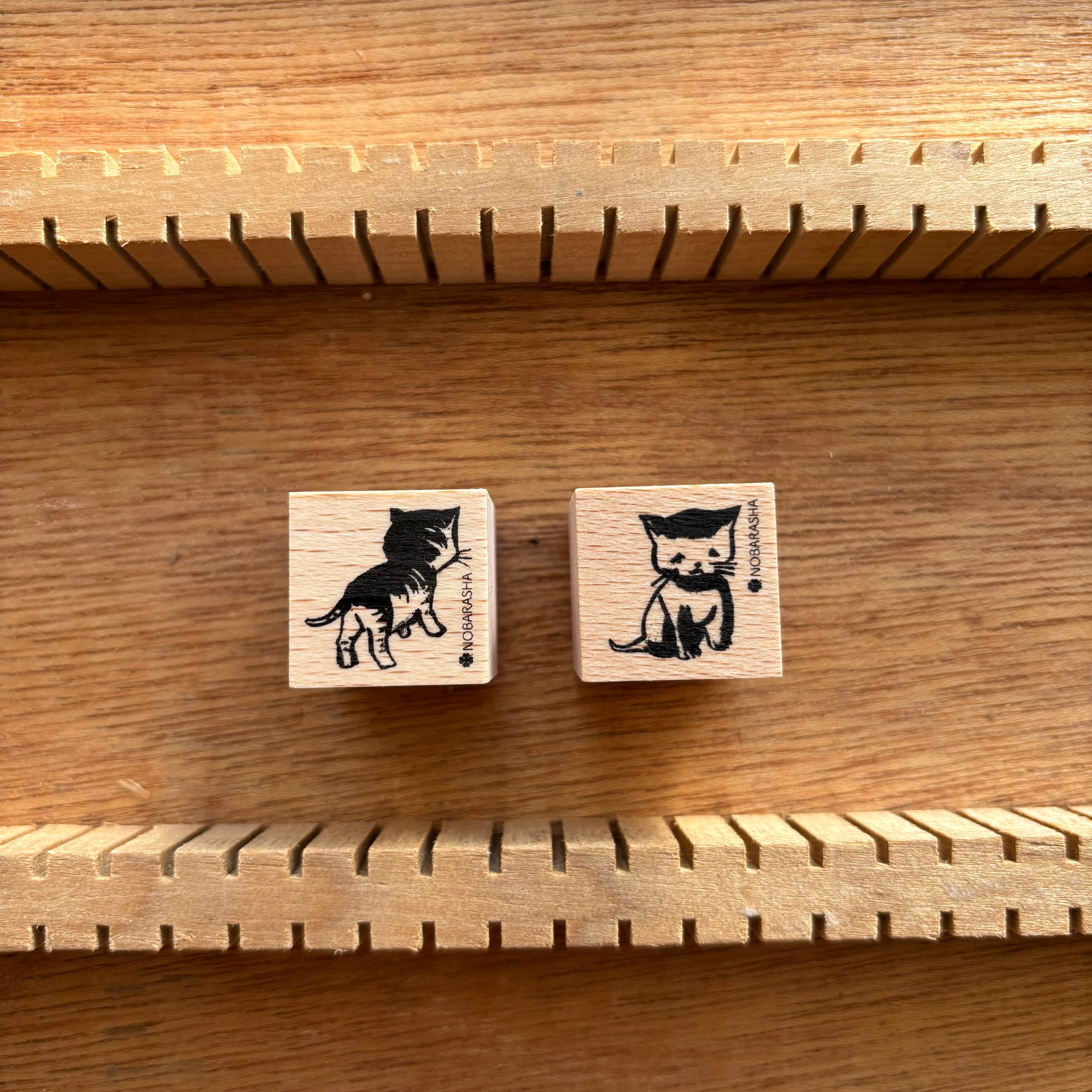 野ばら社の図案はんこ・CAT3/タレ目|STP-1024