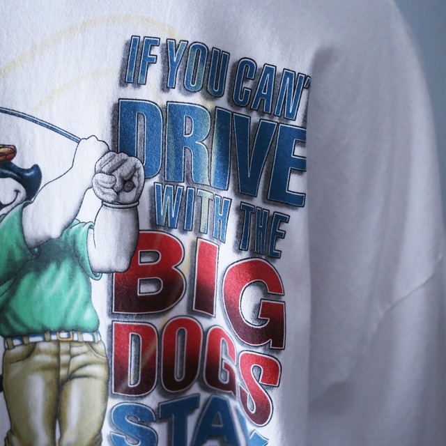 "BIG DOGS" back printed XXL super over silhouette h/s tee